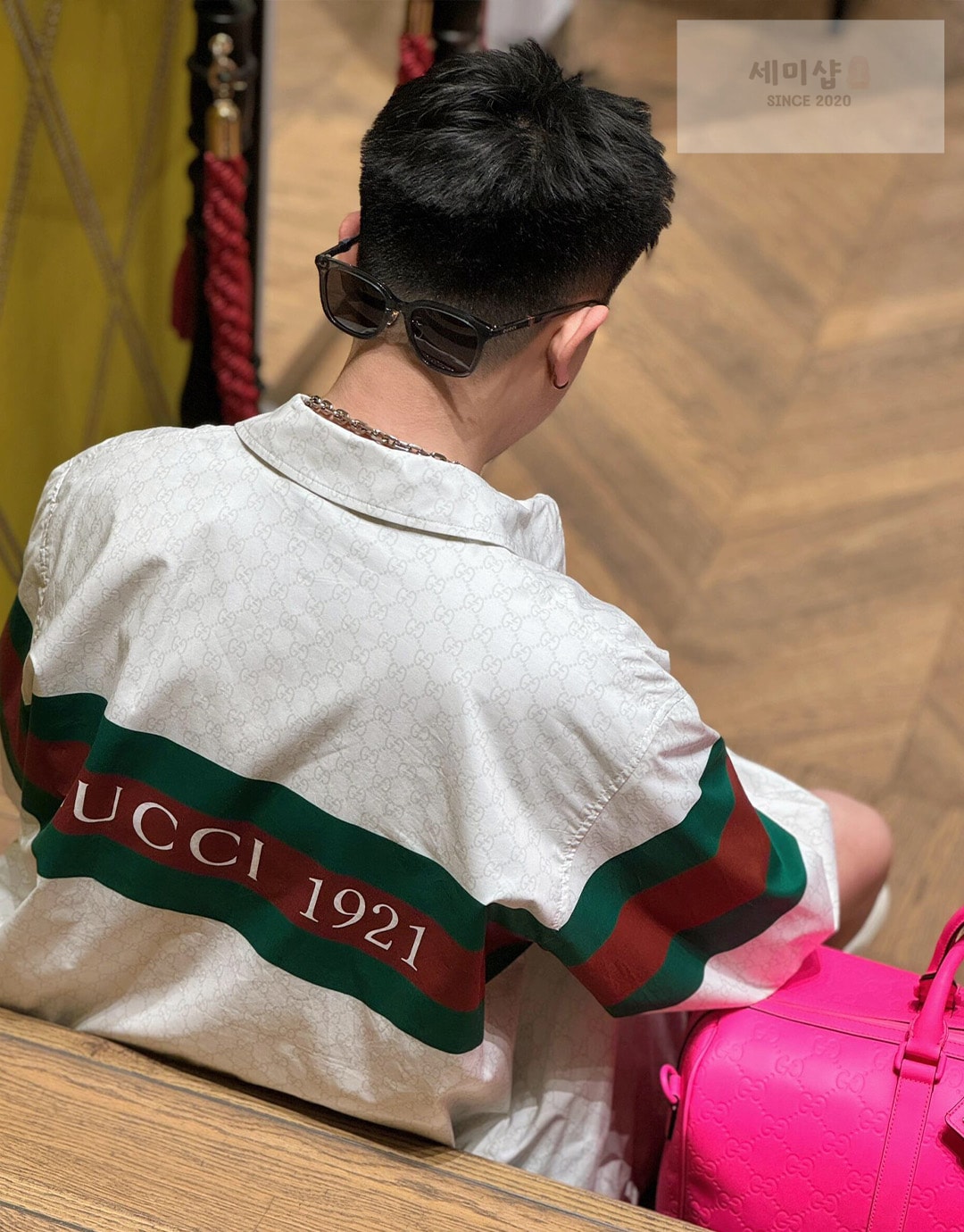 Gucci 구찌 웹 디테일 GG 코튼 셔츠 의류 6번 이미지