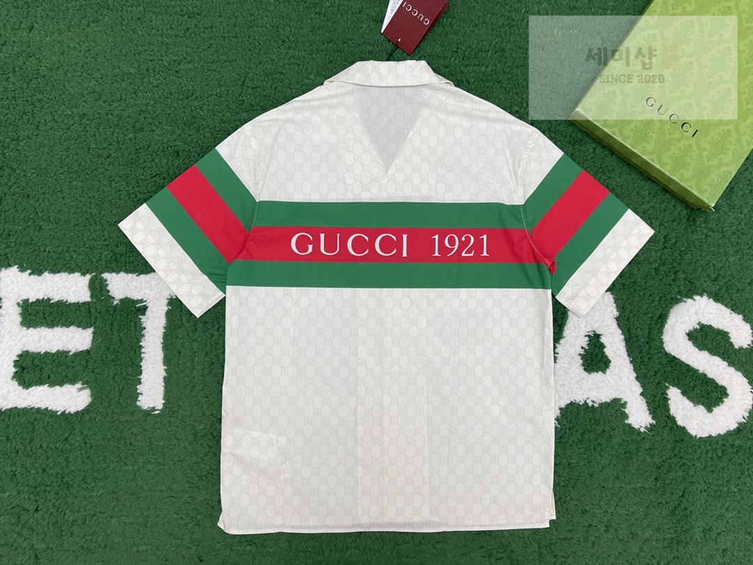 Gucci 구찌 웹 디테일 GG 코튼 셔츠 의류 8번 이미지
