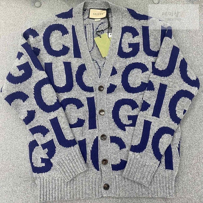 Gucci 구찌 인타르시아 로고 울 가디건 의류 1번 이미지