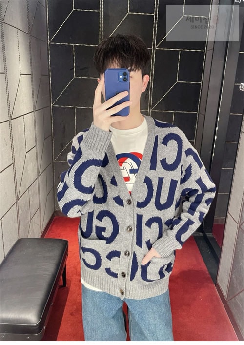 Gucci 구찌 인타르시아 로고 울 가디건 의류 3번 이미지