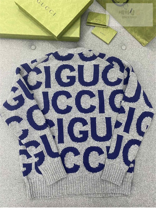 Gucci 구찌 인타르시아 로고 울 가디건 의류 6번 이미지
