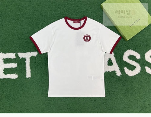 Gucci 구찌 인터로킹 G 자수 코튼 저지 티셔츠 의류 4번 이미지