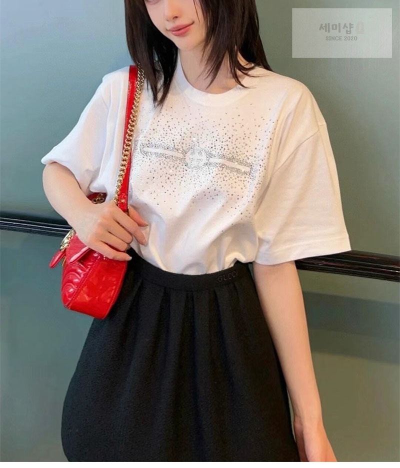 Gucci 구찌 인터로킹 G 코튼 저지 반팔 티셔츠 의류 4번 이미지