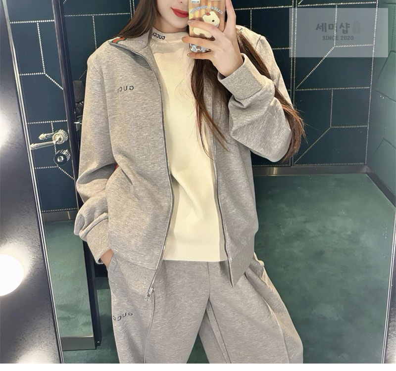구찌 구찌 코튼 피케 더블 집업 자켓 의류 6번 이미지
