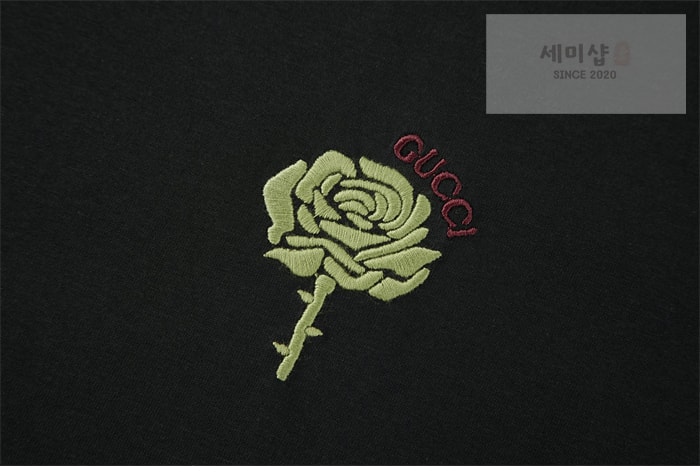 Gucci 구찌 플로럴 자수 코튼 니트 반팔 티셔츠 화이트 의류 7번 이미지