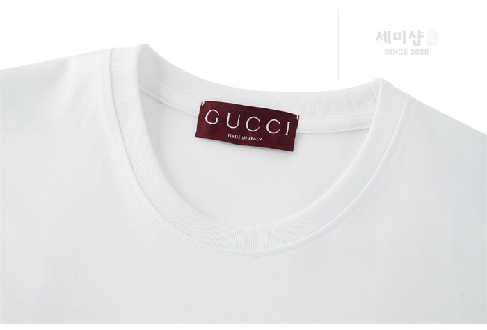 Gucci 구찌 플로럴 자수 코튼 니트 반팔 티셔츠 화이트 의류 16번 이미지