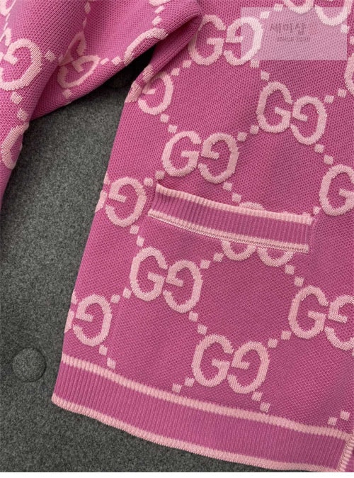 Gucci 구찌 핑크 GG 코튼 자카드 가디건 의류 14번 이미지