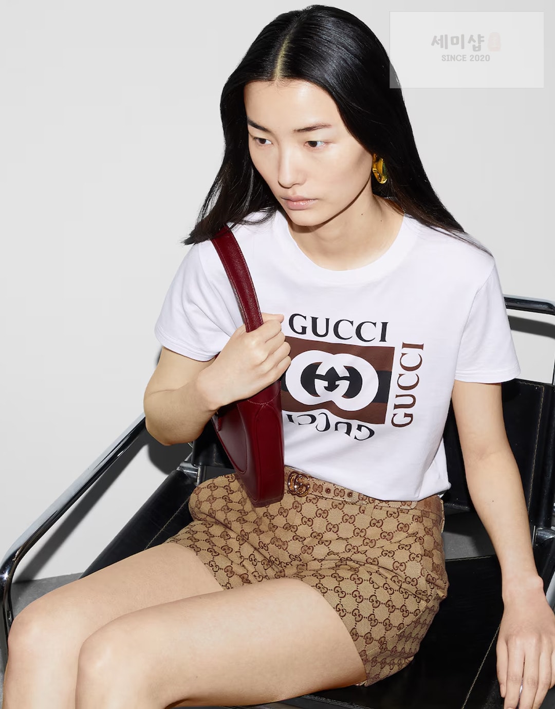 Gucci 구찌 24FW 리도컬렉션 화이트 저지 코튼 티셔츠 화이트 의류 8번 이미지