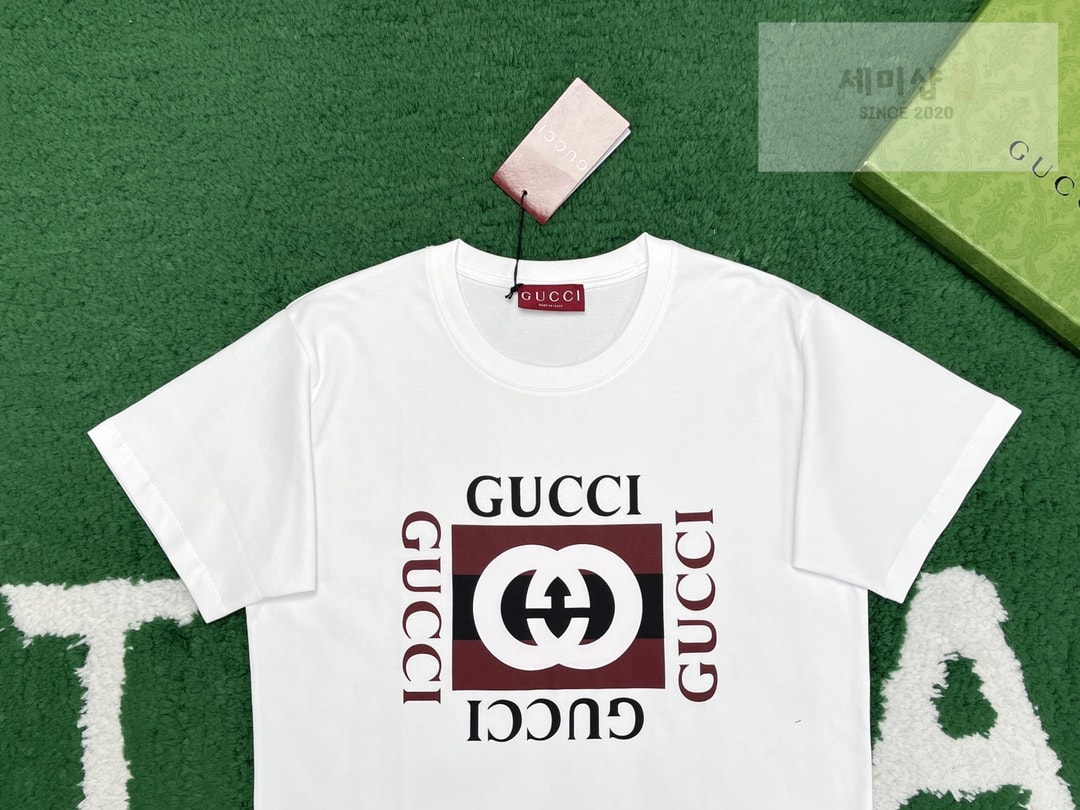 Gucci 구찌 24FW 리도컬렉션 화이트 저지 코튼 티셔츠 화이트 의류 6번 이미지