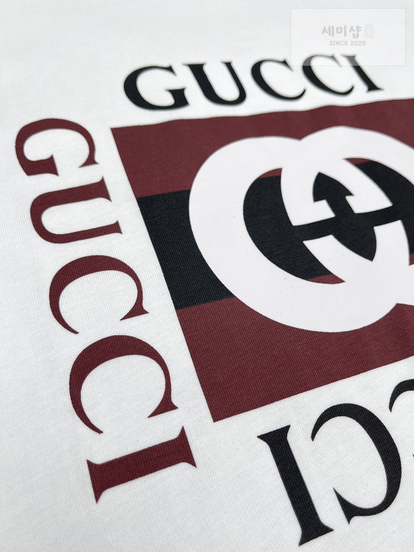 Gucci 구찌 24FW 리도컬렉션 화이트 저지 코튼 티셔츠 화이트 의류 3번 이미지