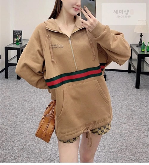 Gucci 구찌 24FW 웹 하프집업 후드 의류 11번 이미지
