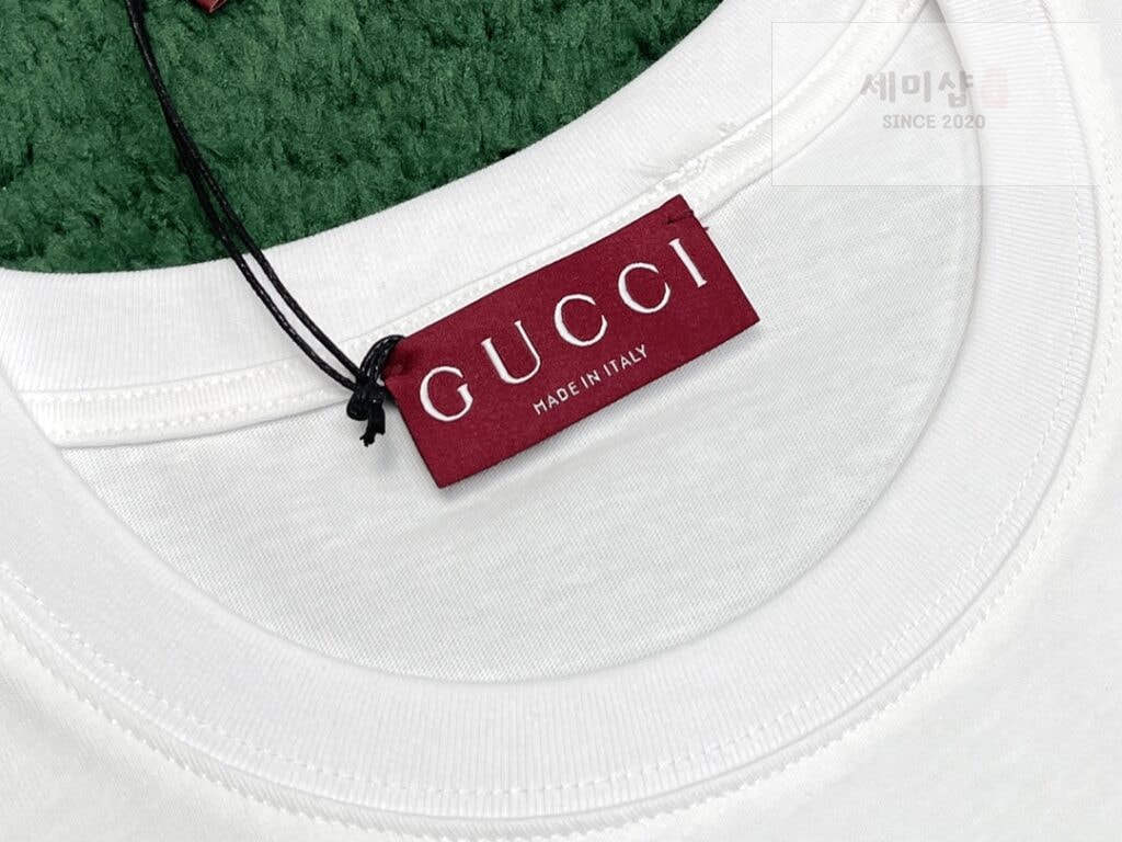 Gucci 구찌 24FW 프린트 코튼 저지 반팔 티셔츠 화이트 의류 4번 이미지