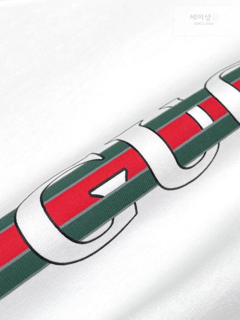 Gucci 구찌 24FW 프린트 코튼 저지 반팔 티셔츠 화이트 의류 6번 이미지