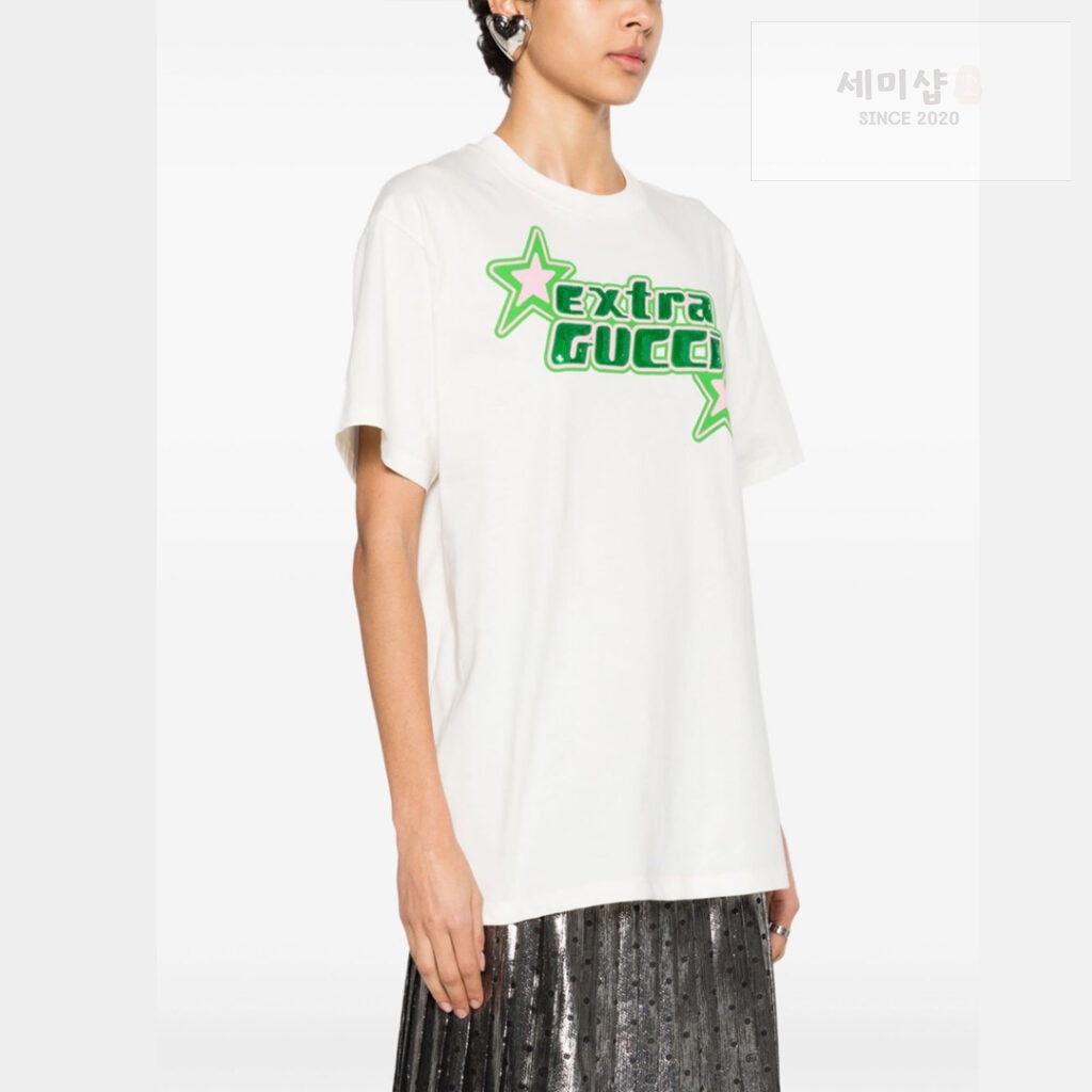 Gucci 구찌 24SS 엑스트라 구찌 프린트 반팔 티셔츠 “2COLOR” WHITE 의류 2번 이미지