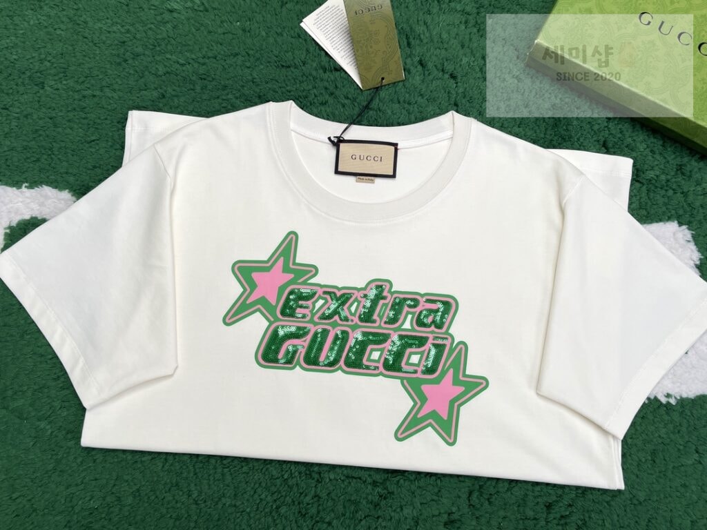 Gucci 구찌 24SS 엑스트라 구찌 프린트 반팔 티셔츠 “2COLOR” WHITE 의류 6번 이미지
