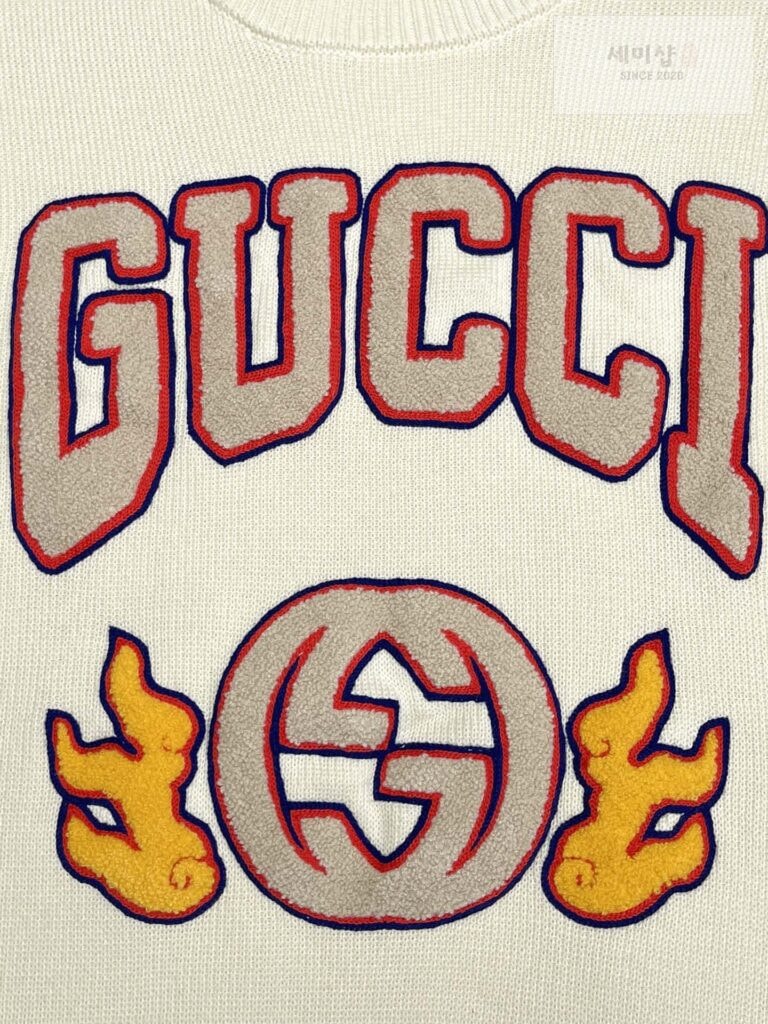 Gucci 구찌 24SS GG레터링 엠브로이더리 점퍼 자수 스웨터 의류 10번 이미지