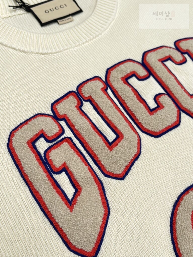 Gucci 구찌 24SS GG레터링 엠브로이더리 점퍼 자수 스웨터 의류 12번 이미지