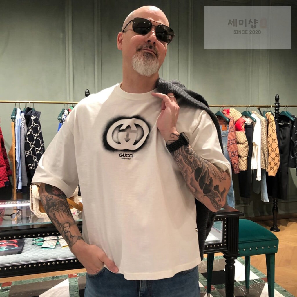 Gucci 구찌 24 SS 인터록킹 GG 프린트 반팔 화이트 의류 2번 이미지