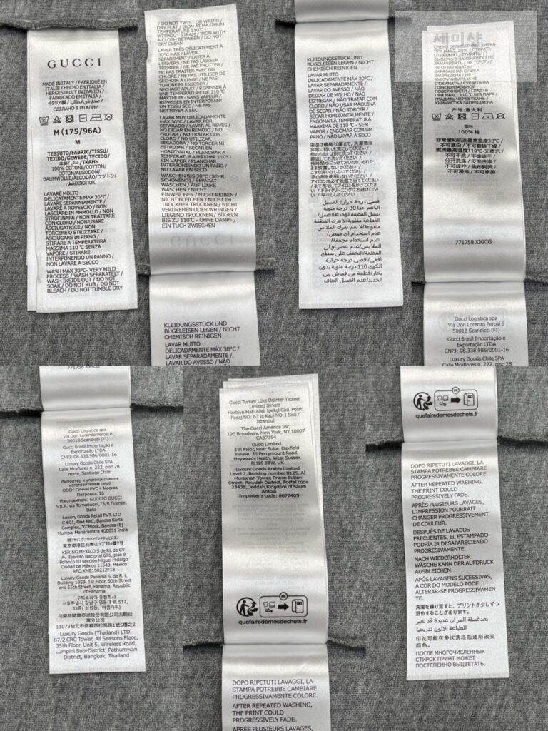 Gucci 구찌 24 SS GG 칼리지 프린트 반팔 그레이 의류 9번 이미지