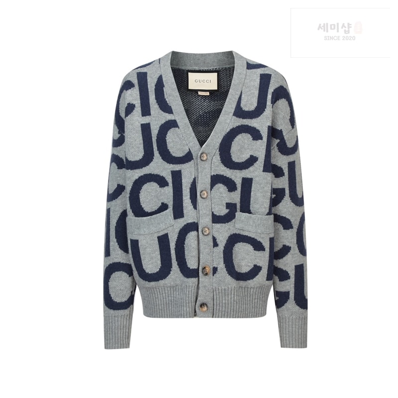 Gucci 구찌 GG로고 올오버 자카드 V넥 가디건 의류 18번 이미지