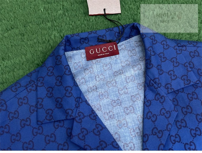 Gucci 구찌 GG 모티브 그라데이션 코튼 포플린 볼링 셔츠 의류 6번 이미지