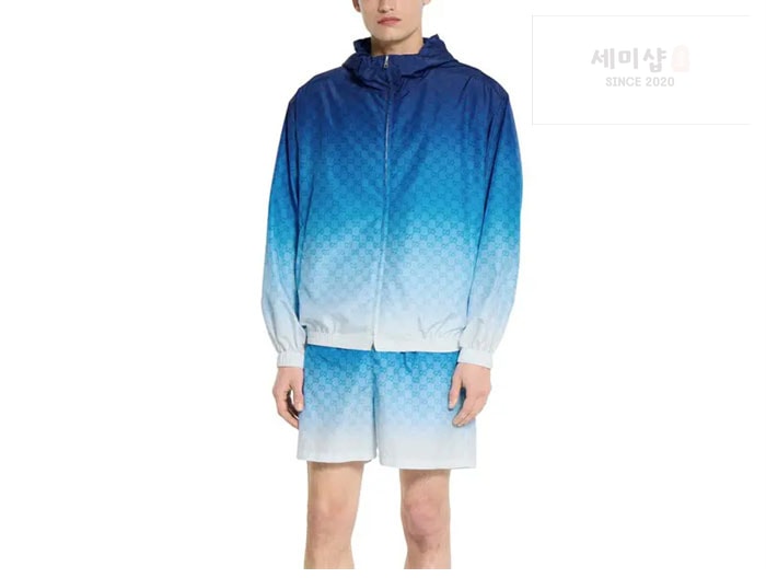 Gucci 구찌 GG 모티브 그라데이션 테크니컬 포플린 지퍼 자켓 의류 13번 이미지