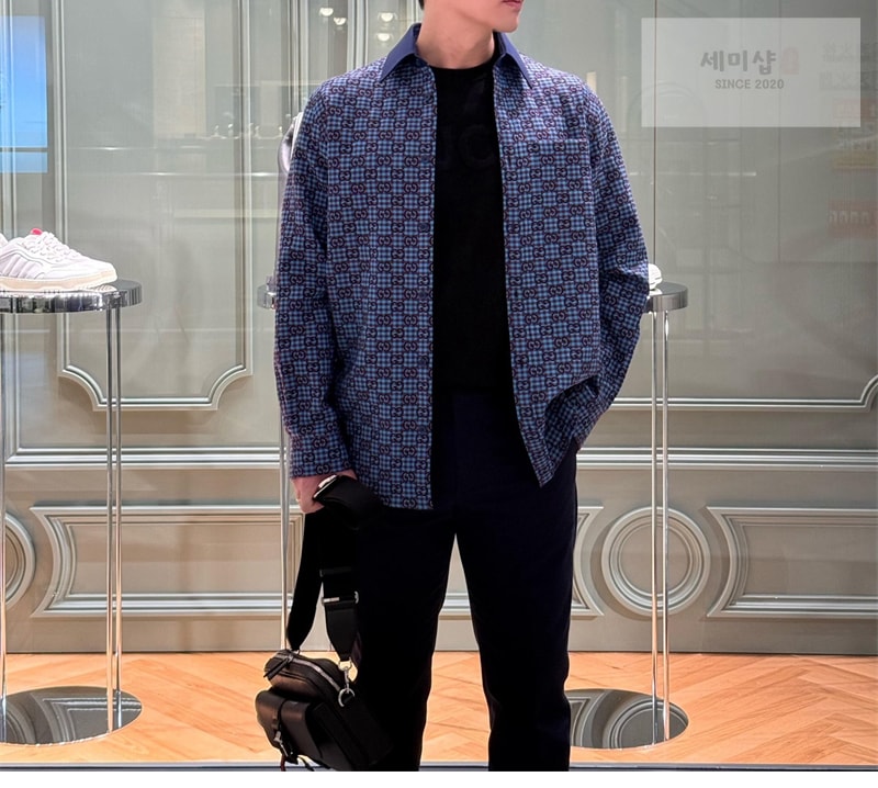 Gucci 구찌 GG 비쉬 코튼 울 자카드 셔츠 의류 3번 이미지