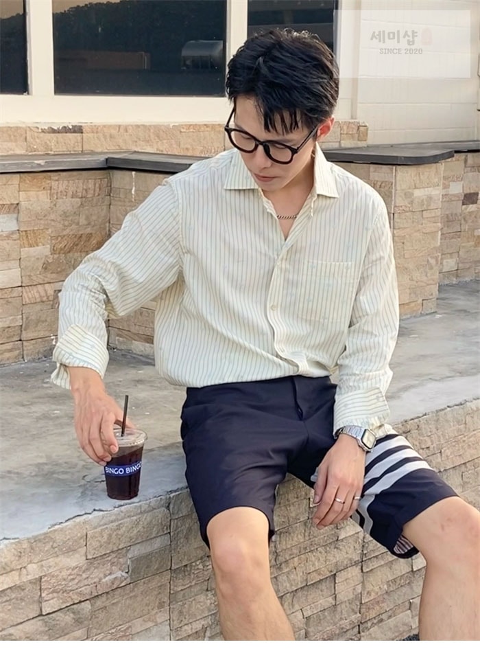 Gucci 구찌 GG 스트라이프 롱 슬리브 셔츠 의류 6번 이미지