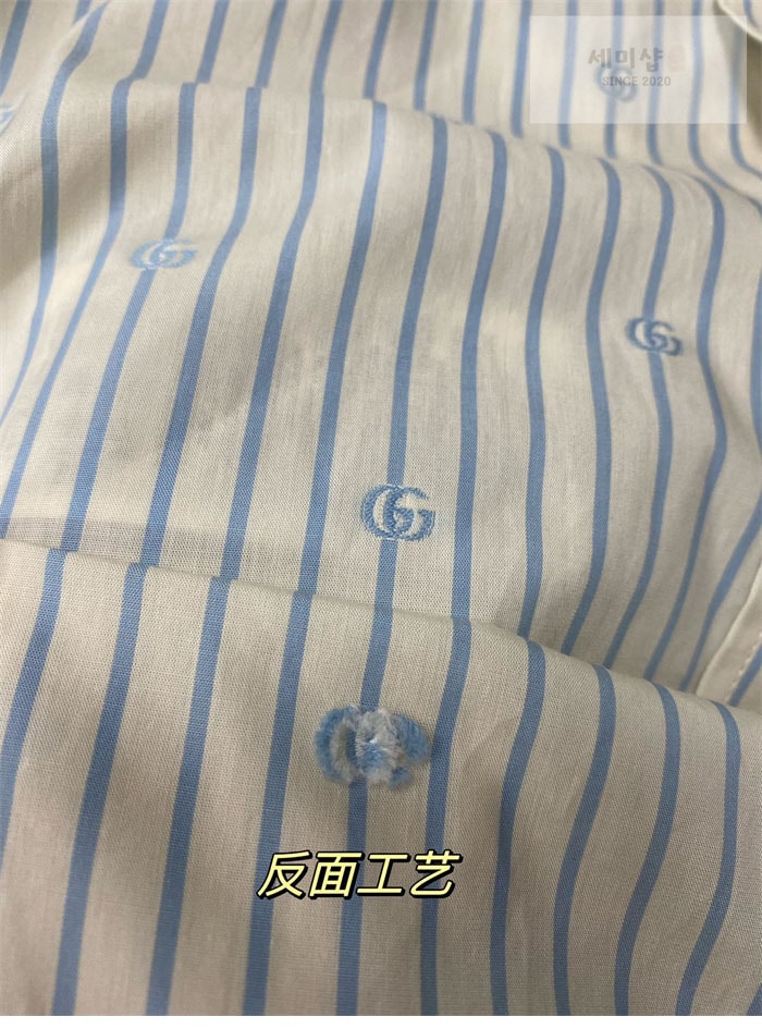 Gucci 구찌 GG 스트라이프 롱 슬리브 셔츠 의류 23번 이미지