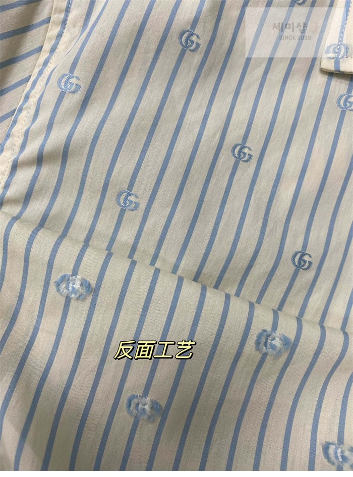 Gucci 구찌 GG 스트라이프 롱 슬리브 셔츠 의류 24번 이미지