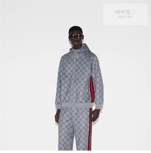 Gucci 구찌 GG 웹스트라이프 후드 집업 의류 14번 이미지