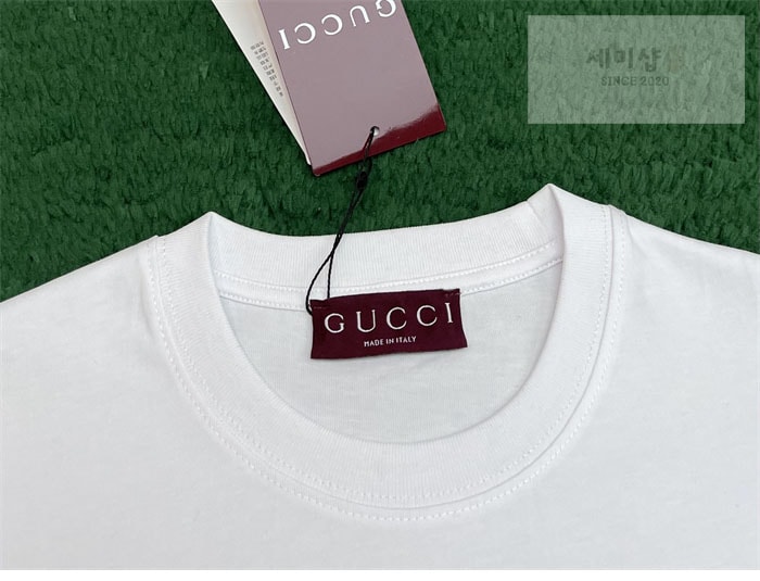 Gucci 구찌 GG 자수 코튼 저지 반팔 티셔츠 의류 7번 이미지