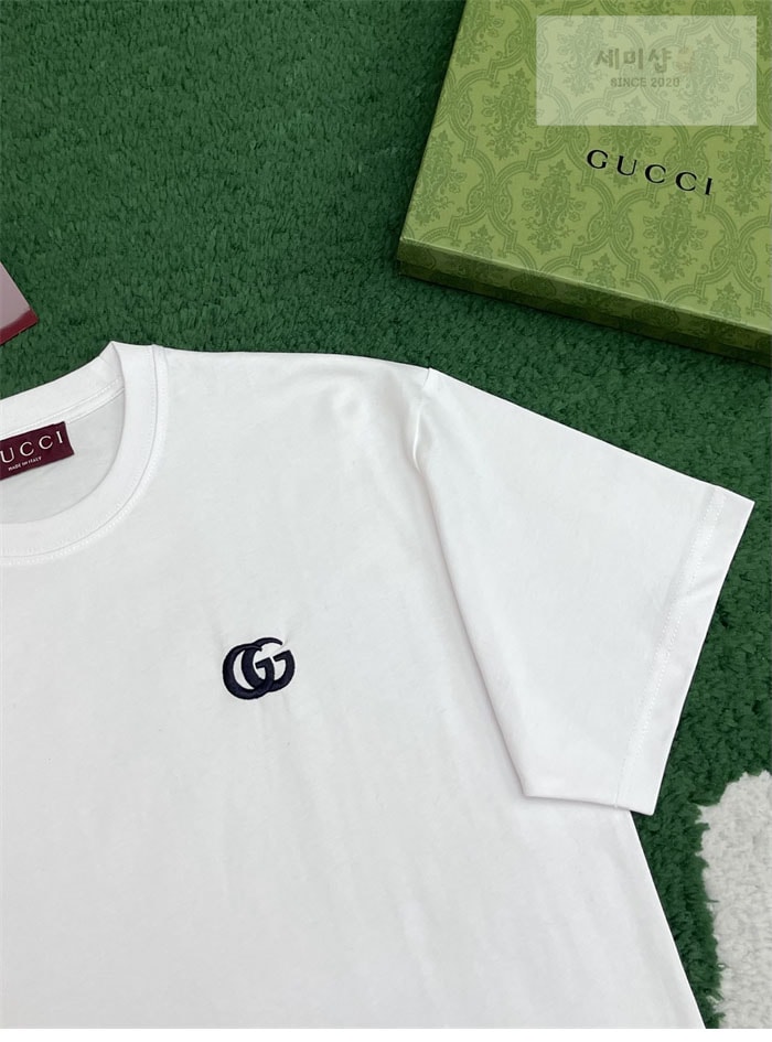 Gucci 구찌 GG 자수 코튼 저지 반팔 티셔츠 의류 8번 이미지