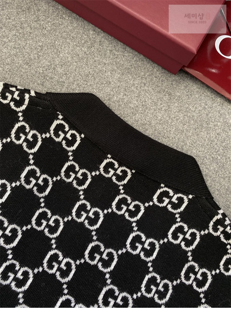 Gucci 구찌 GG 자카드 V넥 울 가디건 의류 24번 이미지