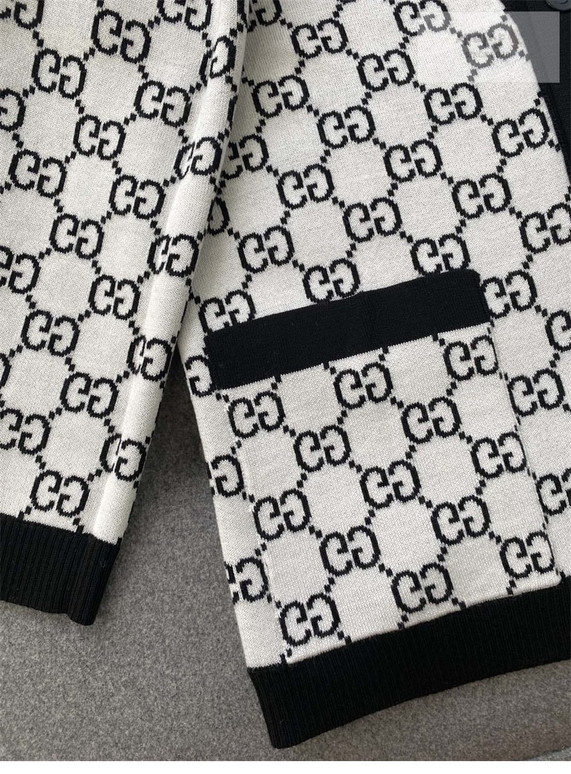 Gucci 구찌 GG 자카드 V넥 울 가디건 의류 18번 이미지