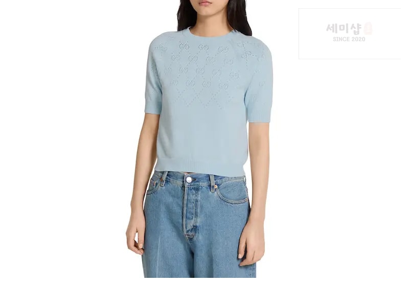 Gucci 구찌 GG 크루넥 탑 화이트 의류 1번 이미지