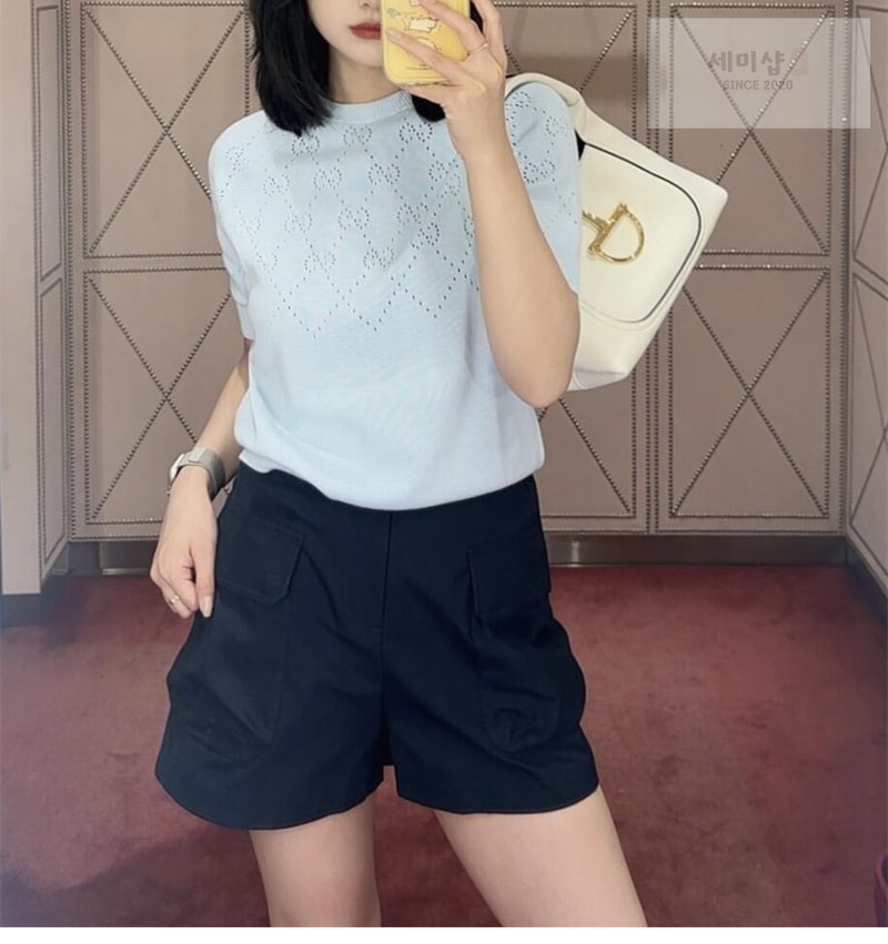Gucci 구찌 GG 크루넥 탑 화이트 의류 5번 이미지