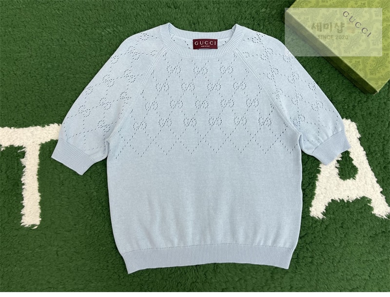 Gucci 구찌 GG 크루넥 탑 화이트 의류 6번 이미지