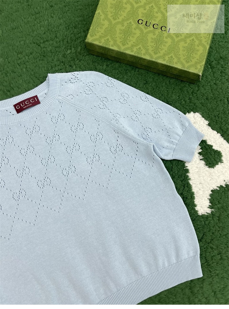 Gucci 구찌 GG 크루넥 탑 화이트 의류 21번 이미지