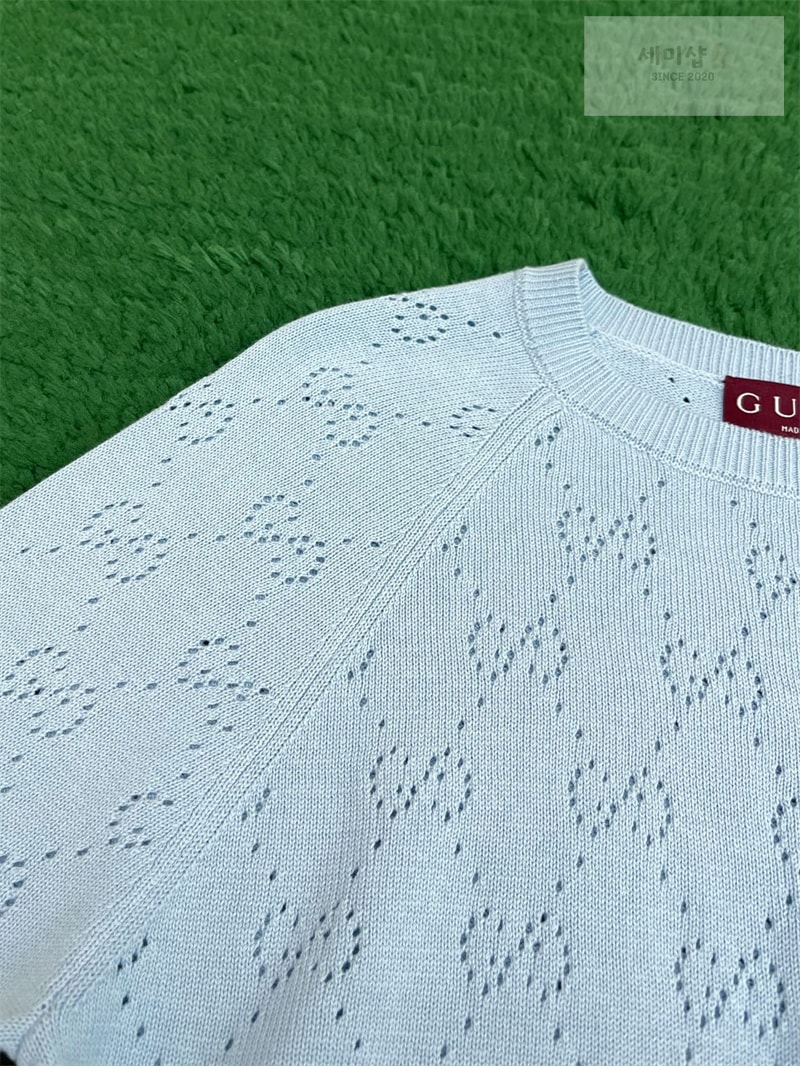 Gucci 구찌 GG 크루넥 탑 화이트 의류 9번 이미지