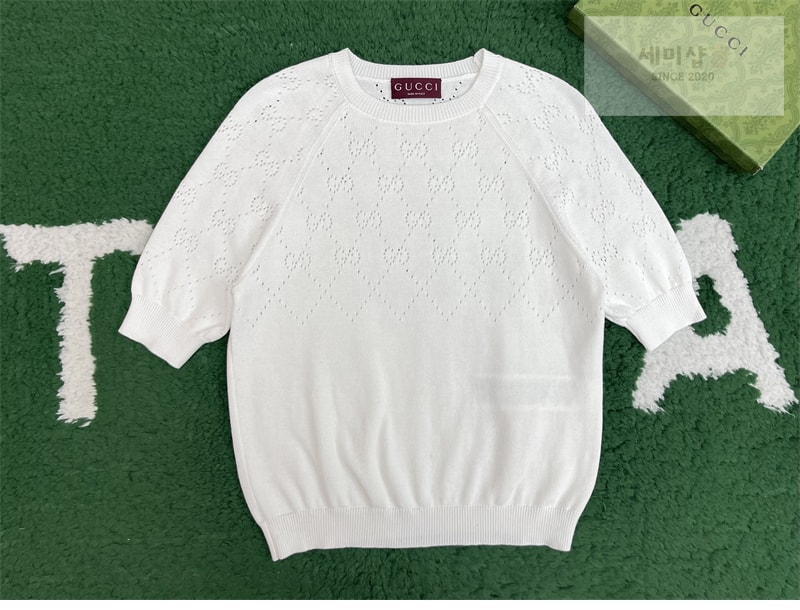 Gucci 구찌 GG 크루넥 탑 화이트 의류 12번 이미지