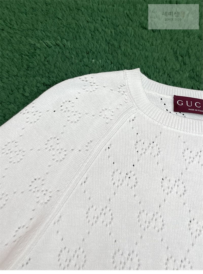 Gucci 구찌 GG 크루넥 탑 화이트 의류 15번 이미지