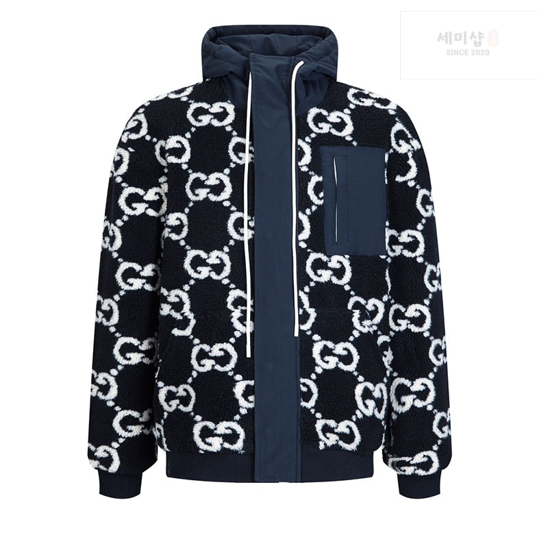 Gucci 구찌 GG 퍼지 패브릭 자카드 후리스 자켓 의류 1번 이미지