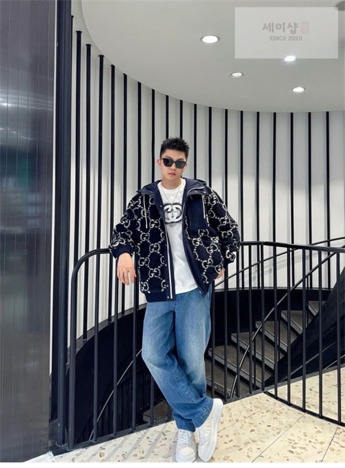 Gucci 구찌 GG 퍼지 패브릭 자카드 후리스 자켓 의류 9번 이미지
