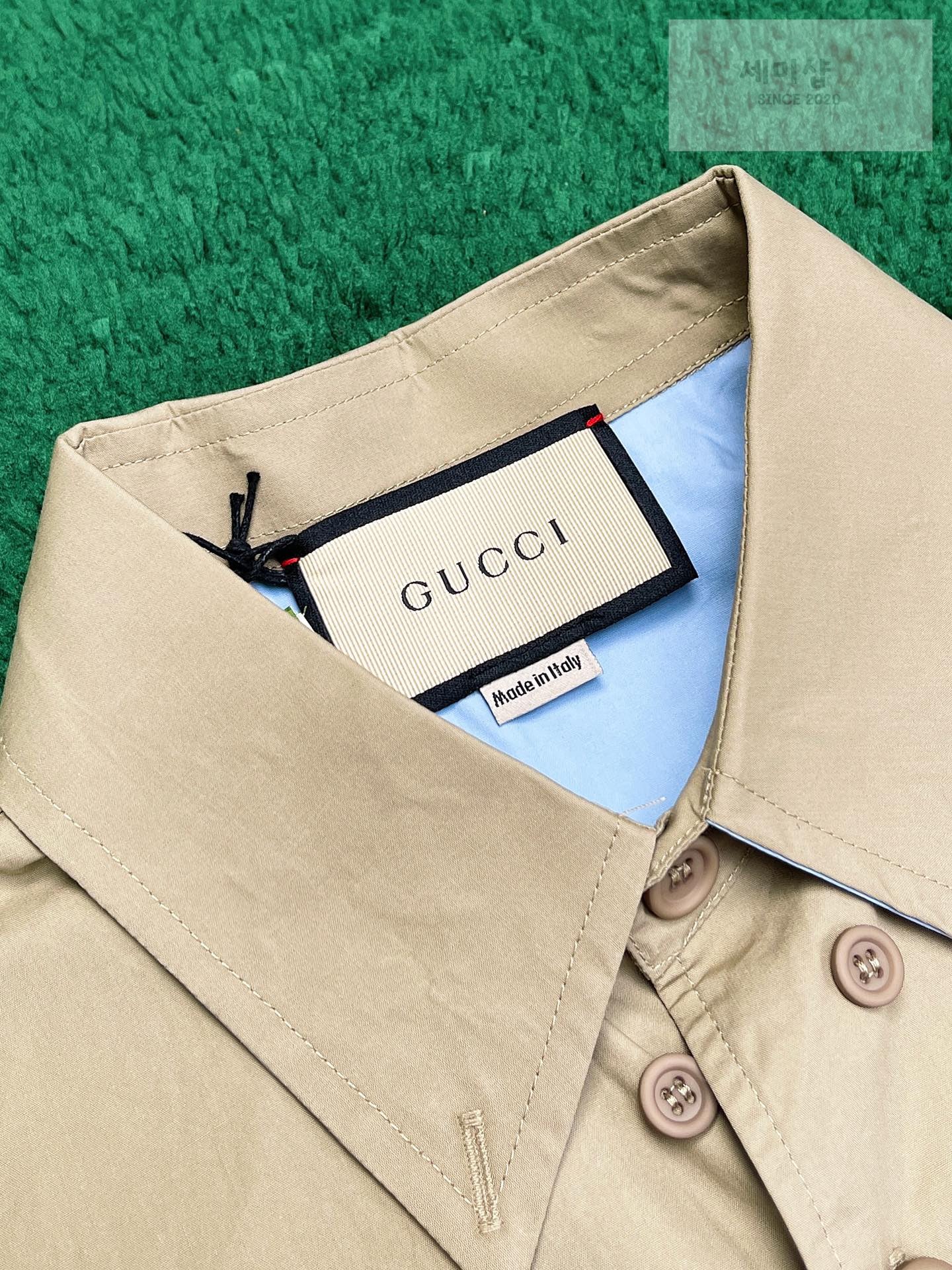 Gucci 구찌 MADE IN ITALY 자수 헤비 코튼 포플린 셔츠 의류 6번 이미지