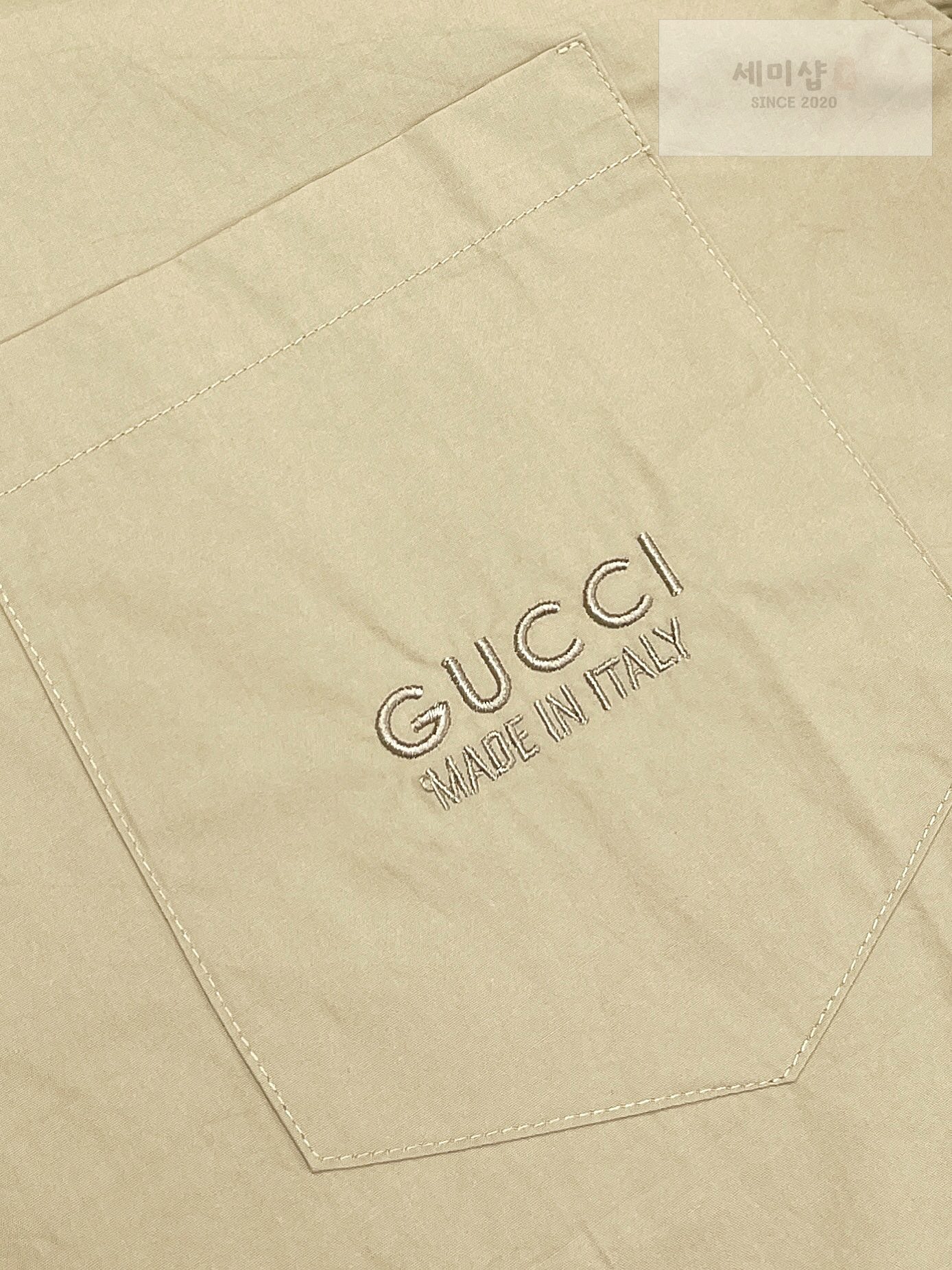 Gucci 구찌 MADE IN ITALY 자수 헤비 코튼 포플린 셔츠 의류 9번 이미지