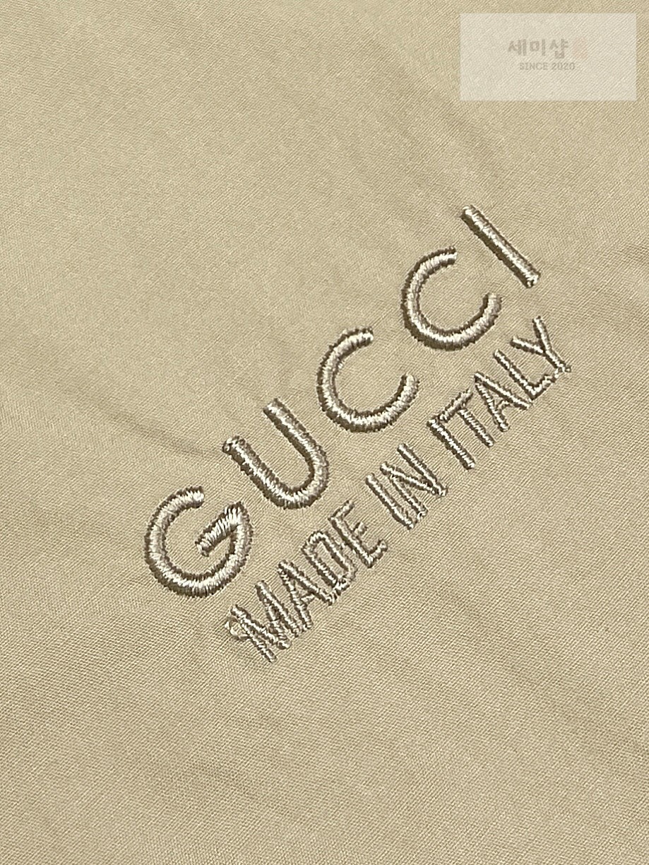 Gucci 구찌 MADE IN ITALY 자수 헤비 코튼 포플린 셔츠 의류 10번 이미지