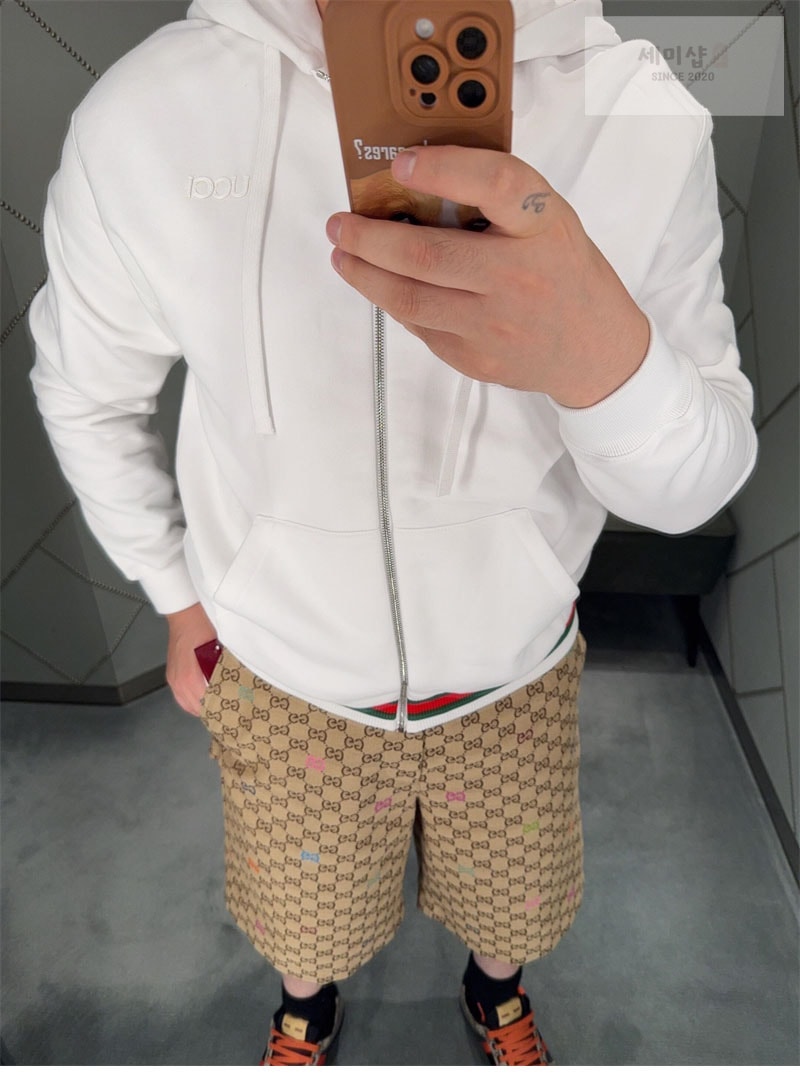 Gucci 구찌 Web코튼 저지 스웨트셔츠 후드 집업 의류 2번 이미지