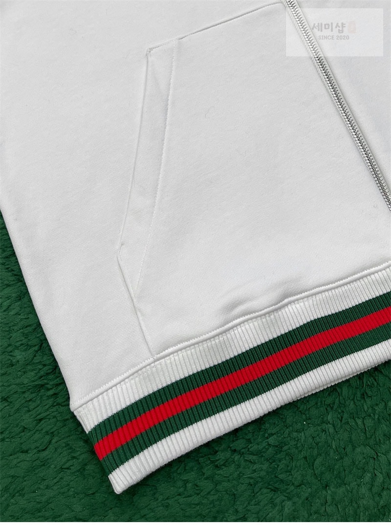 Gucci 구찌 Web코튼 저지 스웨트셔츠 후드 집업 의류 7번 이미지