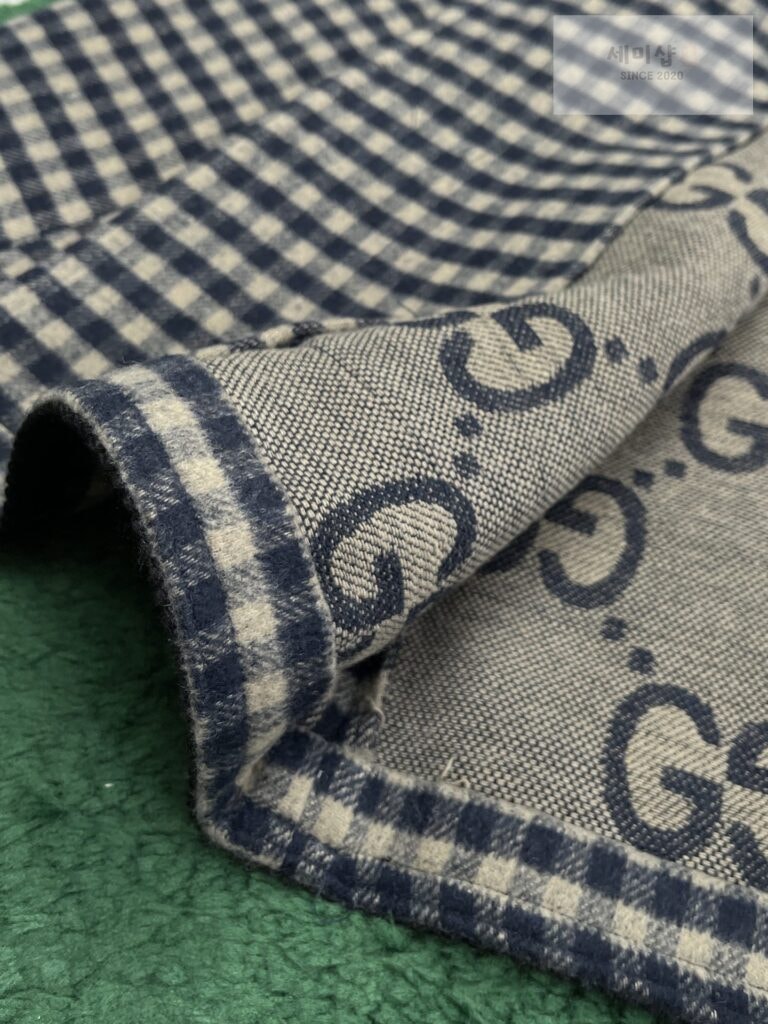 Gucci 24SS구찌 인터로킹 G 울 깅엄 체크 재킷 블랙 의류 10번 이미지